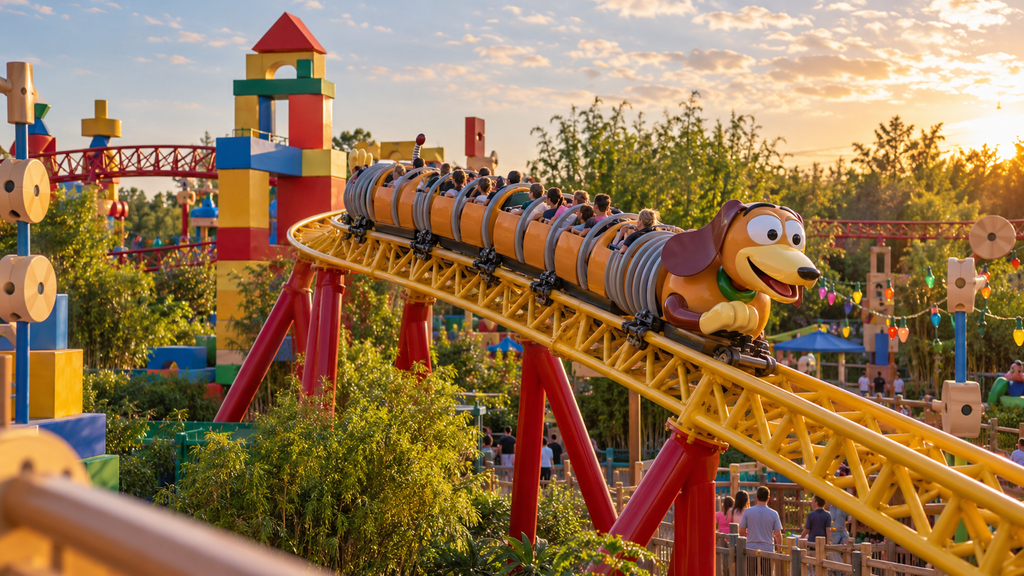 la curva dorada de slinky dog dash