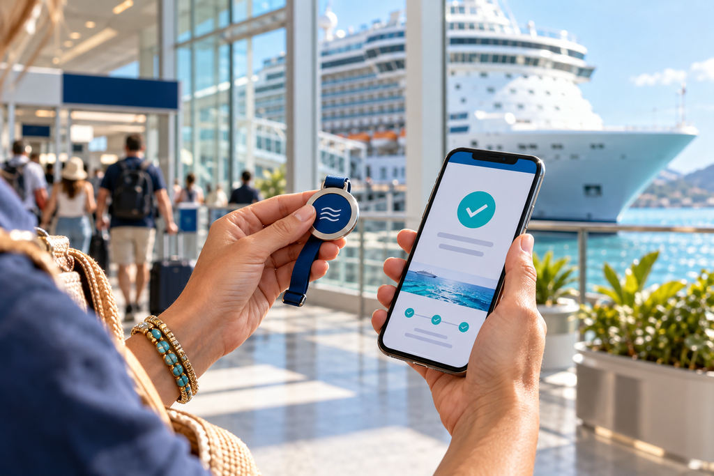 medallón digital y embarque al crucero