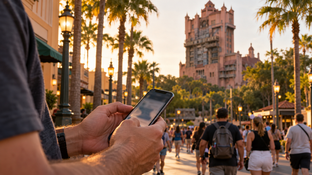 revisando la próxima reserva en hollywood studios