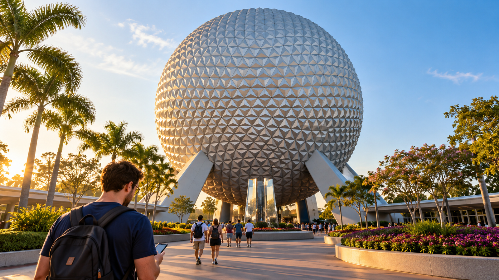 Spaceship Earth Al Amanecer En EPCOT